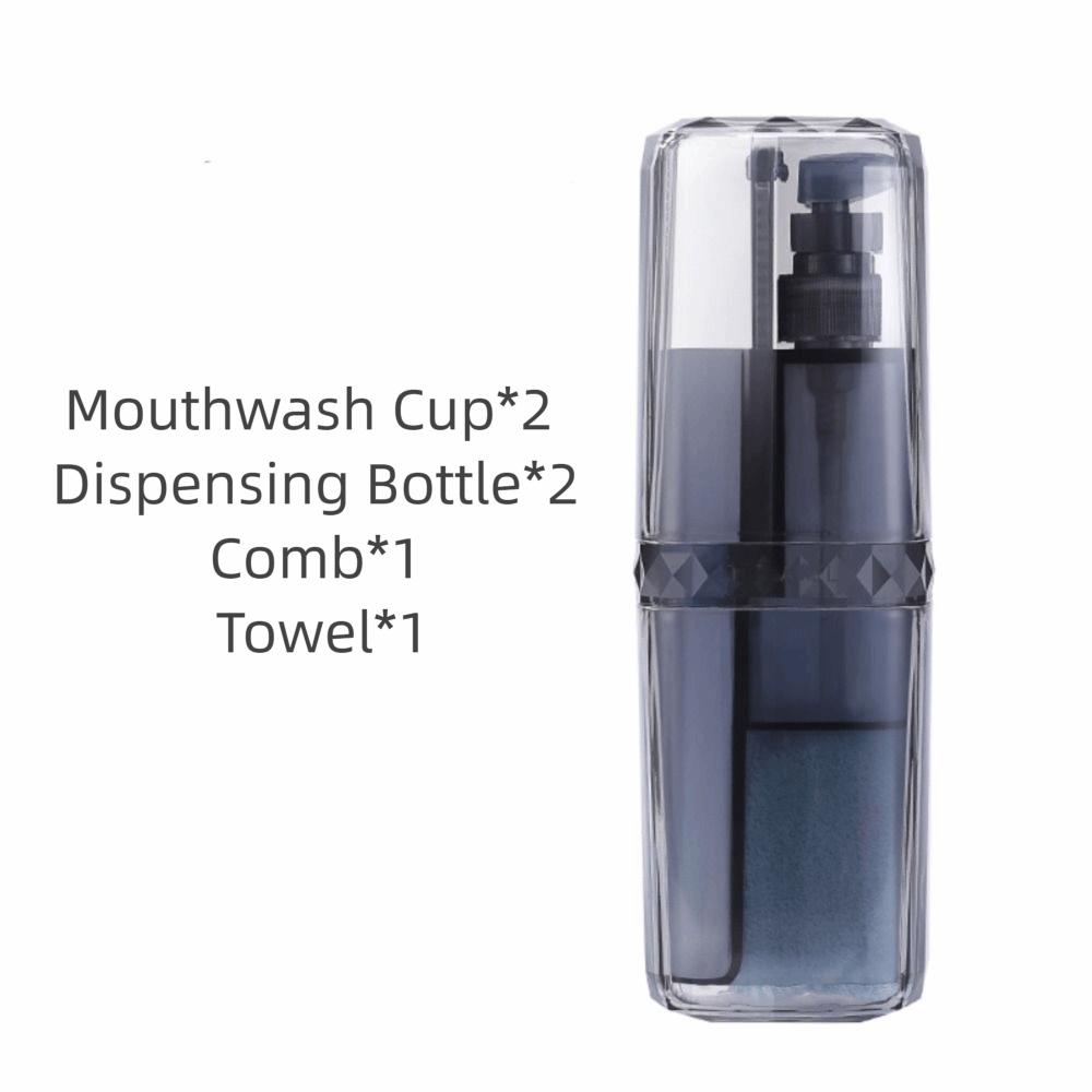 6pcs/set Toothbrush Storage Box Partitioned Toothbrush Cup Case Travel Mouthwash Cup Camping