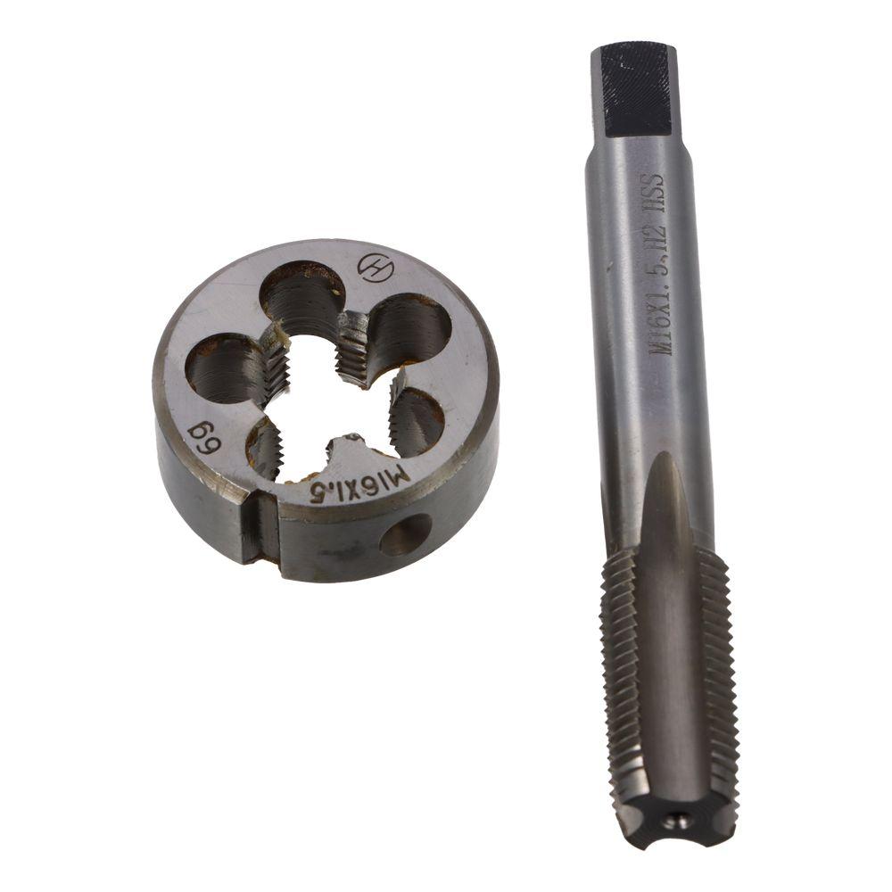 Набор метрических плашек и метчиков M16 x 1,5 мм  Прост в использовании   для ремонта резьбы гаек, винтов и болтов