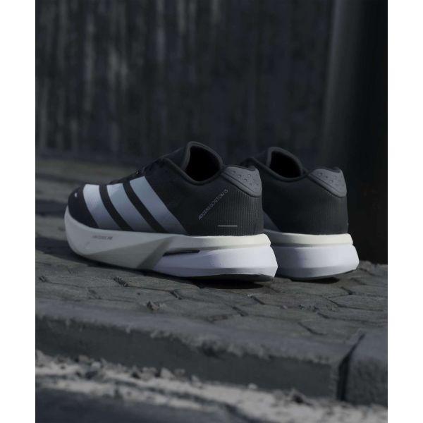 adidas Adizero Boston 13 Черный Белый Серый Мужские Кроссовки Core-Black Cloud-White Grey-Five JS4938