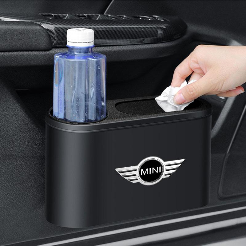 Автоэмблема Мусорное ведро Мусорный ящик Контейнер Хранение Автоаксессуары Для BMW Mini Cooper F54 F55 F56 R56 R60 SONE Roadster Clubman Купе