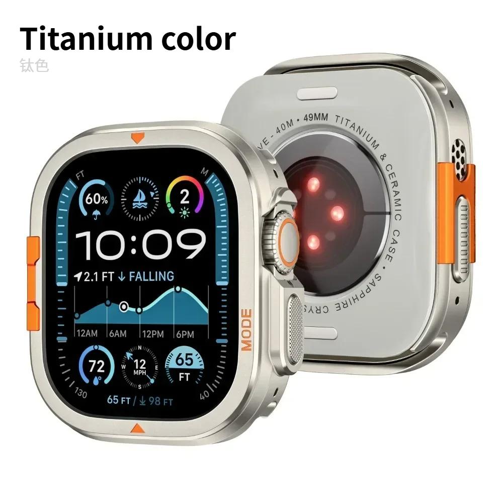 Металлический чехол для Apple Watch Ultra 3 49 мм 46 мм 45 мм 44 мм Чехол-протектор Алюминиевая рамка-бампер для IWatch Series 11 10 9 8 7 6 5 SE