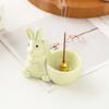 Уникальная печь для благовоний в виде маленького кролика, очаровательный керамический поднос для ароматерапии, держатель для благовоний в виде кролика, подарок