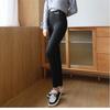 Зимние женские леггинсы однотонные теплые утолщенные с высокой талией, поддерживающие ягодицы, эластичные прогулочные брюки с карманом