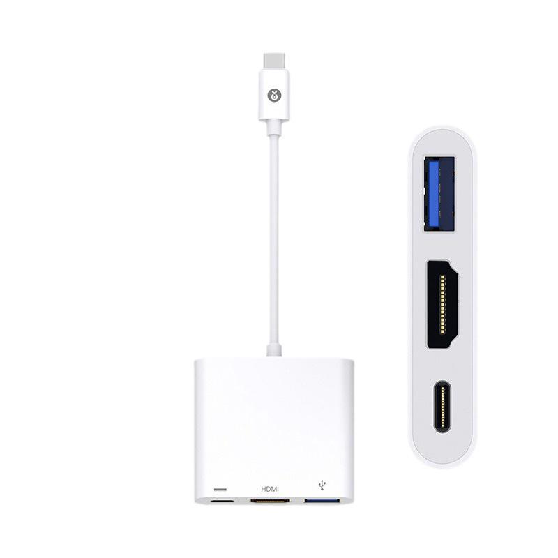 Док-станция Biaz USB-C: Адаптер 3-в-1 Type-C - HDMI с поддержкой питания