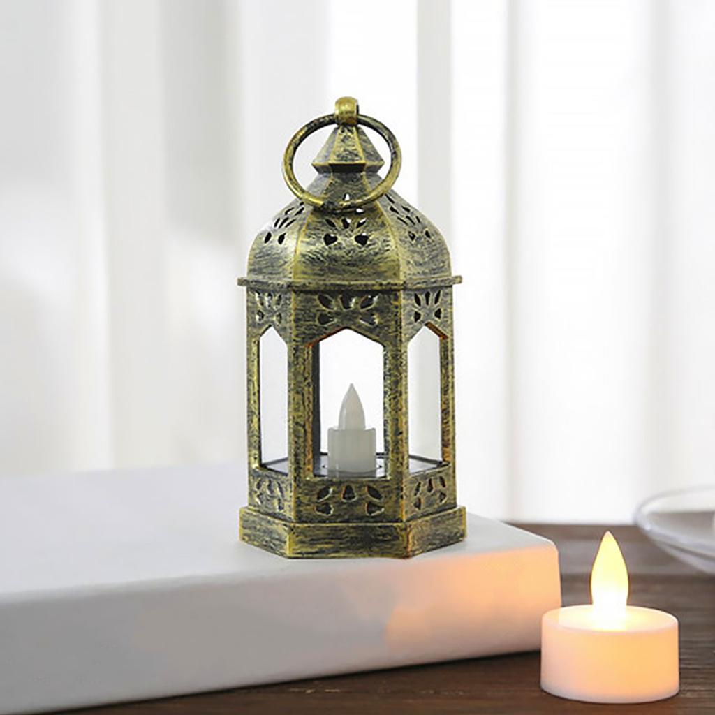1PC - European Vintage Plastic Lamp Creative Electronic Candlestick Decorative Ornament