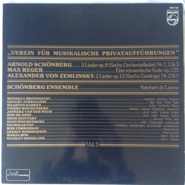 LP Record SCHONBERG ENSEMBLE REINBERT DE LEE Association For Private Musical Per 6514134 PHILIPS 1981 Netherland Classical Used