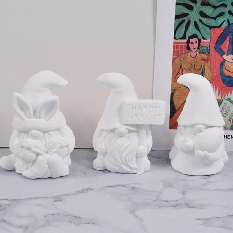 Форма для эпоксидной смолы Пасхальный гном 3D Безликий старик Форма для изготовления свечей DIY Гном Мыло ручной работы Пасхальные весенние товары для вечеринок