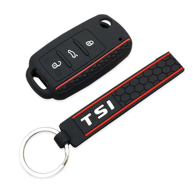 Защитный чехол для автомобильного ключа для Volkswagen Polo Passat B5 Golf 4 5 6 MK5 MK6 Eos Bora Beetle TSI, новый дизайн, силиконовый чехол