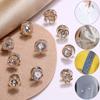10Pcs Women Creative Shawl  Button Jewelry Accessories Cardigan Collar Gifts Brooch Pin Brooches Imitation Pearl Crystal Corsage