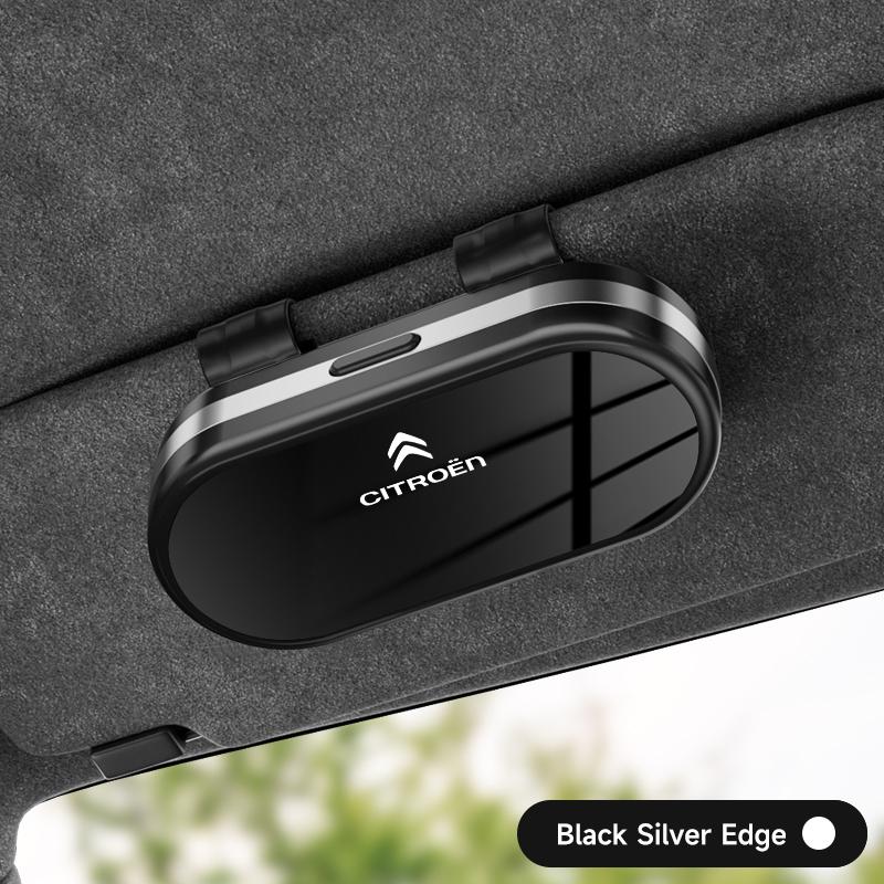 Car Sun Visor Glasses Clip Electroplated Metal Mirror Holder For Citroen C4 C3 C5 C5X e-C4 X e-C3 C-Elysee Berlingo C1 C6 C2 alb256