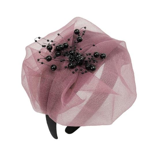 Ретро Повязка на голову Женская Свадебное украшение для головы Бусины Сетка Декор Увеличенная Повязка для волос Французский стиль Выпускной Вечер EMA