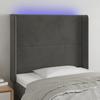 VidaXL LED Headboard Bedroom Furniture Single Bed Accessory Headboard Bed Frame Interior Dark Grey 3123945