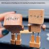 Shaking Wooden Man Figurine Car Dashboard Desktop Ornaments Cute Auto Creativity Interior Stress-relieving Gift Decoration A5Q3
