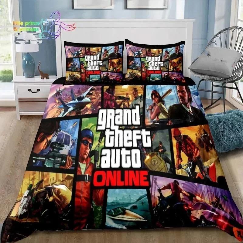 3D-принт Grand Theft Auto GTA Game Gamer Комплект постельного белья Single Twin Full Queen King Size Комплект постельного белья Aldult Kid Bedroom