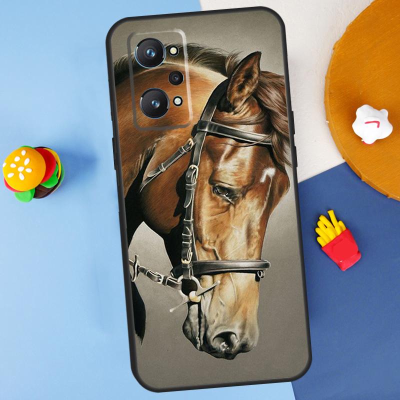 Чехол с рисунком лошади и пони для Realme 11 10 12 13 14 Pro Plus GT 5 6 6T GT7 Pro C61 C53 C51 C21Y C25S C55 C67 C75