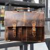 New Handmade Leather Shoulder Briefcase Messenger Bag Mens 16 Inch Laptop Satchel