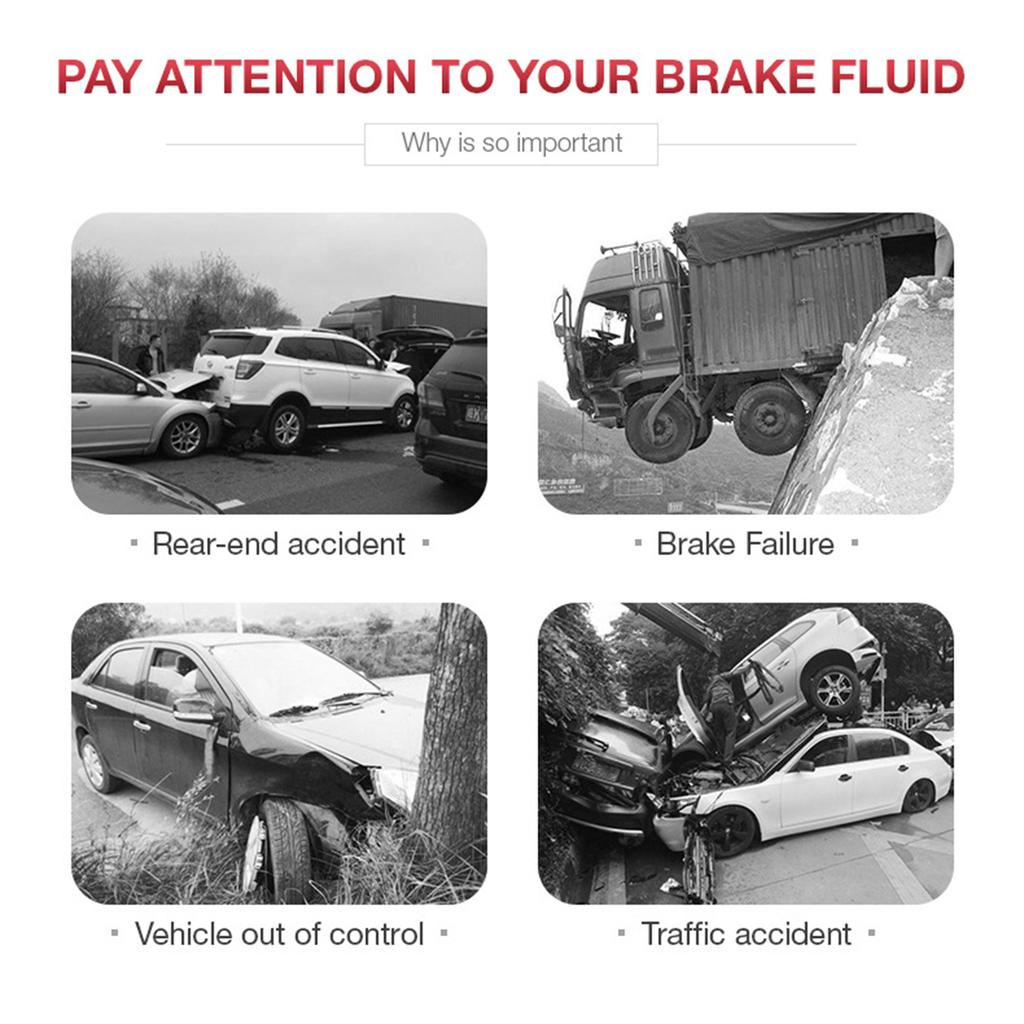 Automotive Brake Fluid Tester Oil Moisture Water Detection with  LCD Display for Vehicle DOT3 DOT4