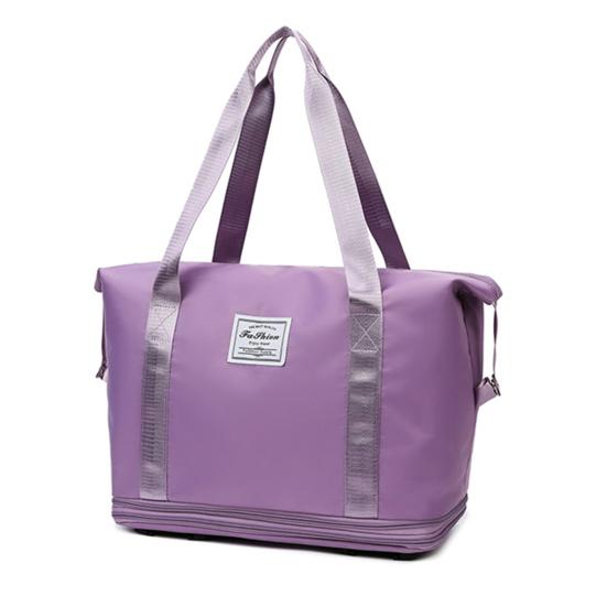 Travel Bag with Duffel Large Capacity Detachable Wheels Dry Wet Separation Waterproof Oxford
