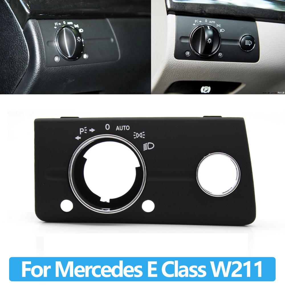 Левая рука водителя, передняя панель переключателя фар, накладка для Mercedes Benz W211 E Class 320 350 550