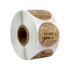 50-500pcs Lot Kraft Round Thank You Stickers Seal Labels Gold Cute Stickers Scrapbooking for Package Stationery Sticker 3 Fonts