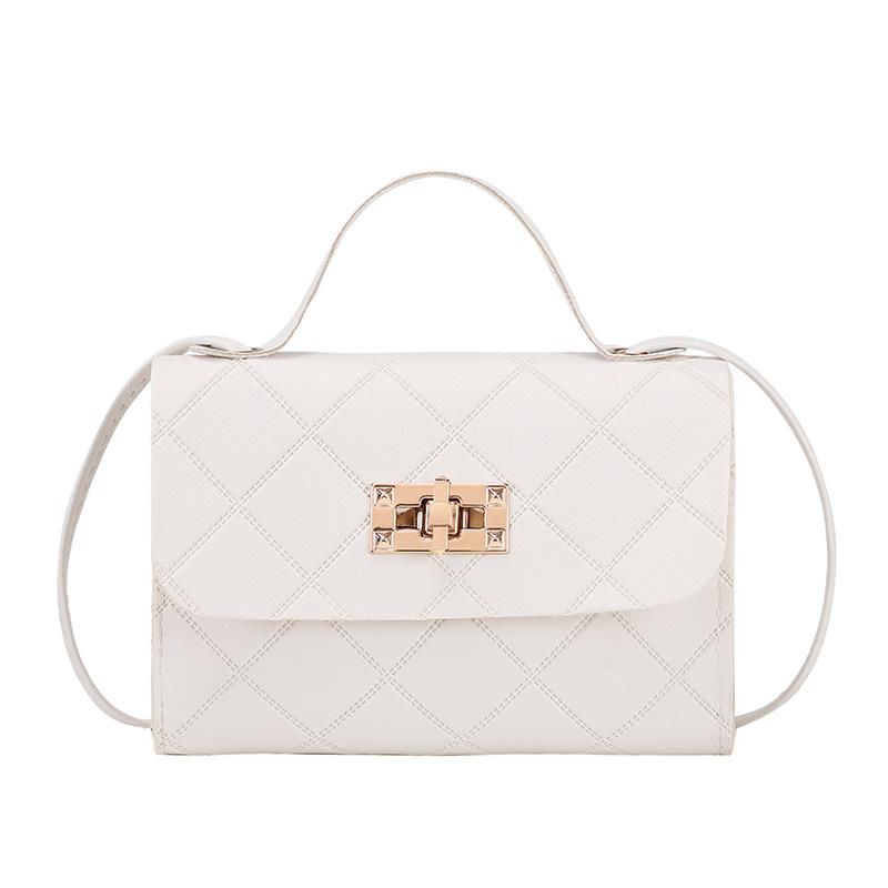 Маленькая квадратная стеганая сумка через плечо с тиснением