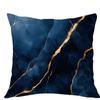 Home Decor Dark Blue & Gold Marbled Pattern Pillow Covers Pattern Cushion Cover Suitable For Sofa Bedroom Car Pillow Cover