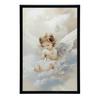 Poster Cute Angel On Clouds Poster Cute Angel On Clouds, 50X70 Cm, Frameless, Premium Canvas On Stretcher
