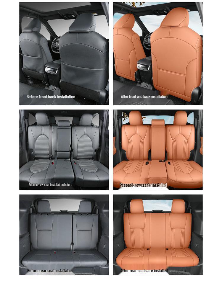 Toyota Highlander Car Seat Cushion Set: 5-Seater and 7-Seater All-Season Full Coverage Interior Accessories