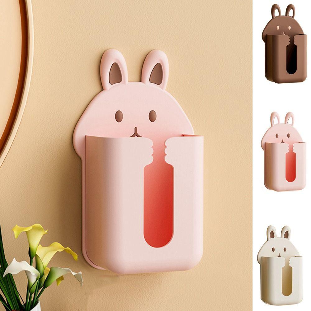 Прямоугольная коробка для салфеток с изображением кролика, настенная коробка для хранения полотенец, ящик для бумаги, коробка для унитаза
