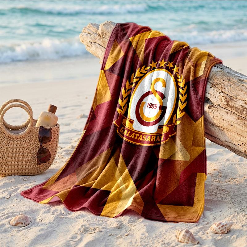 Пляжное полотенце из микрофибры Galatasaray FC, быстросохнущее, впитывающее, большое, для пляжа, плавания, путешествий