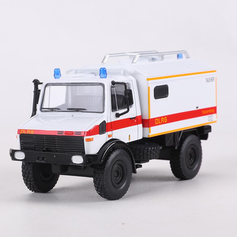 Масди 1:64 Unimog U1300L Скорая помощь/Грузовик/Скорая помощь для спасения на воде/Гражданская скорая помощь Металлическая модель автомобиля