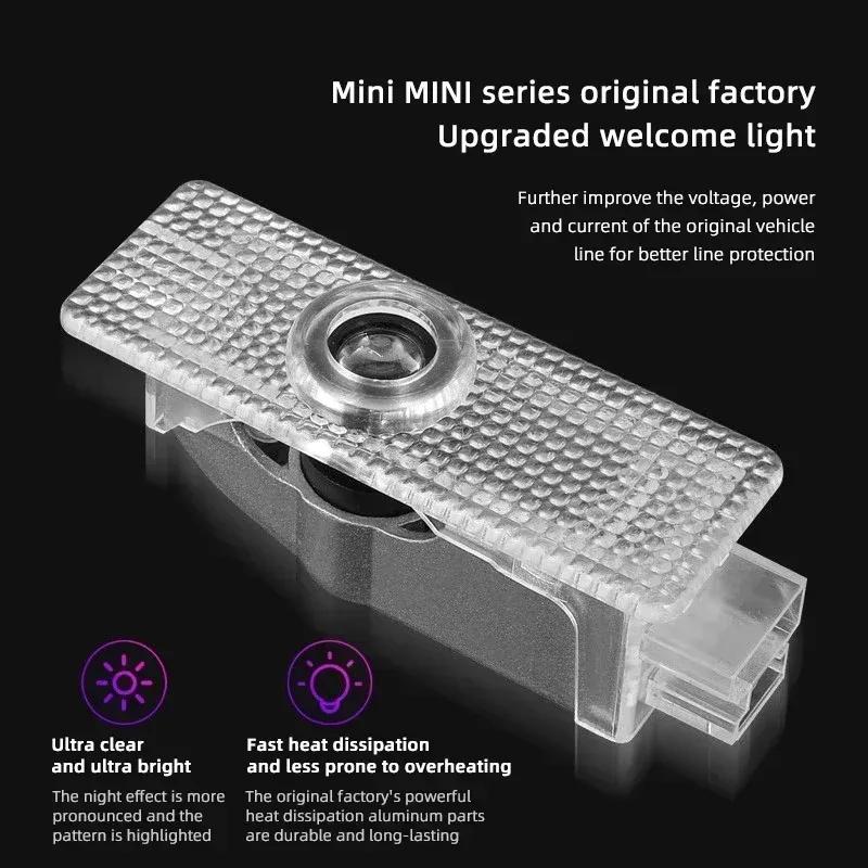 -HD Led Welcome Light Car Door Projector Lamp Decoration For BMW MINI Cooper S Works JCW R55 R56 R50 R53 R60 R61 F54 F55 F56 F60