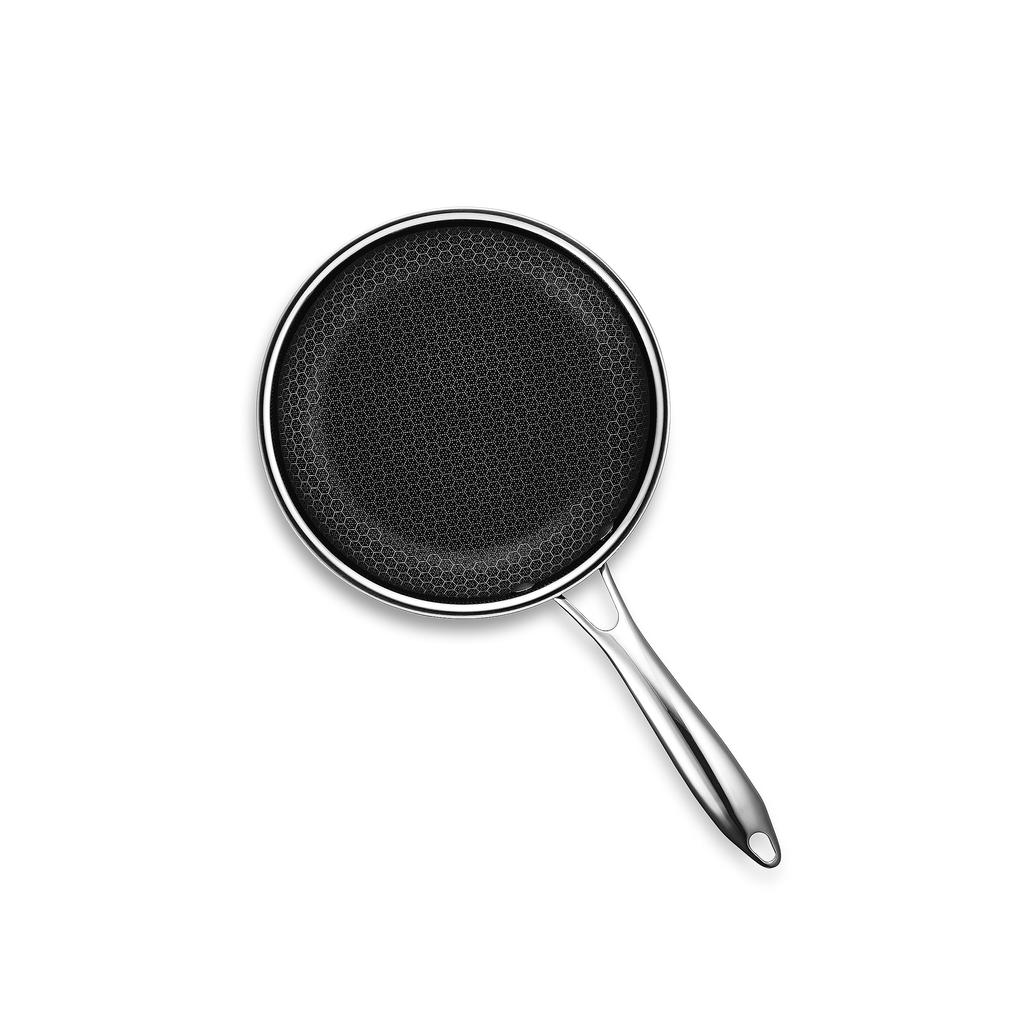 Совместимость с гибридной сковородой HexClad, гарантия прямых продаж, антипригарное покрытие [20 см] [Антипригарная обработка] Духовка/посудомоечная машина (только производитель, включено)