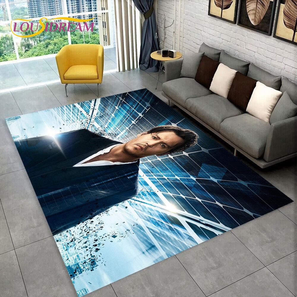 3D-печать Серия Джонни Деппа Ковер, Ковер для Дома Гостиной Спальни Дивана Прихожей Кухни, Нескользящий Коврик для Пола HD