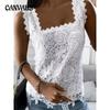 Summer Women's Vest Square Neck Lace Sleeveless Tank Top