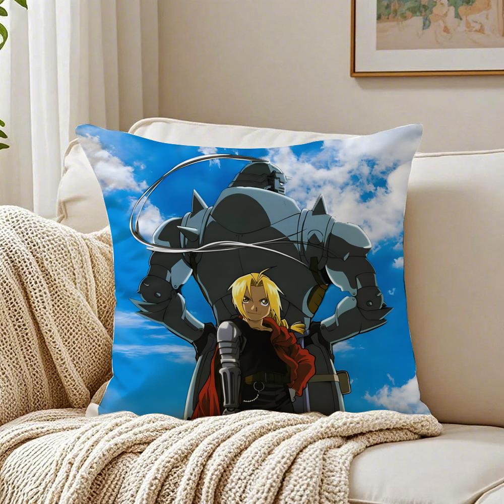 Anime Adventure FFullmetal AAlchemist Cushion Cover Pillowcase Antidustmite living Room Sofa Decor Cushion Room