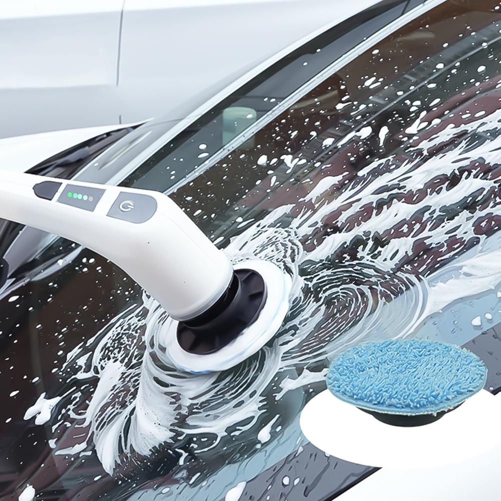 Электрическая щетка для чистки ванной комнаты Беспроводная электрическая скрубберная машина для отжима Портативная щетка для мытья автомобиля с чистящей губкой Бытовая техника