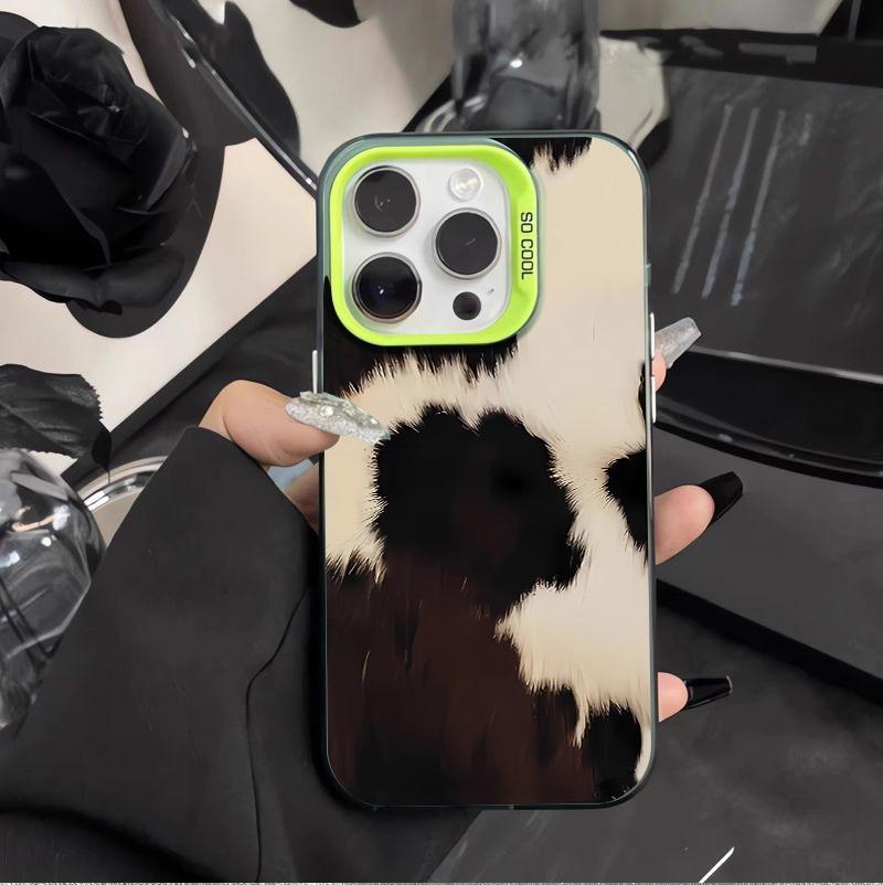 Черно-белый принт в виде коровьих пятен Чехлы для телефона Для iPhone 17 Pro Max 16 15 14Plus 13 12 11 XS X XR 16E Air Ударопрочный чехол