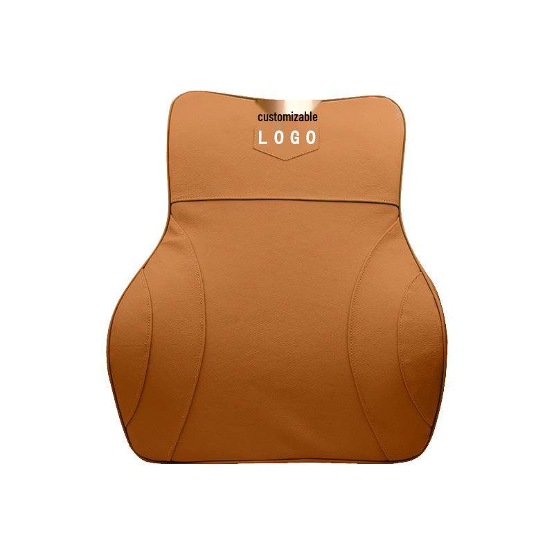 Lexus Lingzhi Genuine Leather Headrest & Lumbar Support with Memory Foam – Customizable Logo