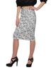 Moomaya Poly Spandex Skirt Printed Pencil Skirt Plus Size Summer Wear
