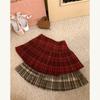 Woolen High-Waist A-Line Pleated Skirt for Women - Autumn/Winter College Style, Anti-Exposure, Short Length