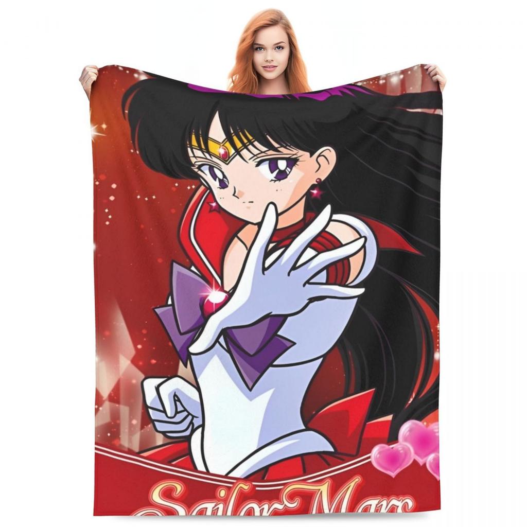 S-Sailor M-Moon Anime Blanket Quality Warm Throw Blanket Winter Picnic Outdoor Comfortable Bedspread