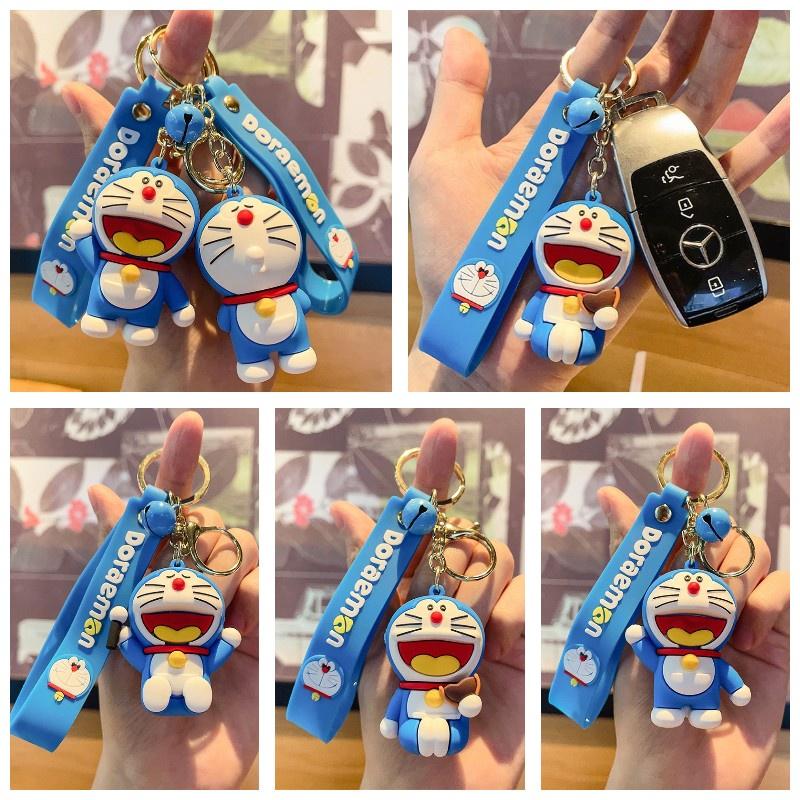 Милый брелок Дораэмон из ПВХ, брелок для ключей от машины, аксессуары для сумки, оптом