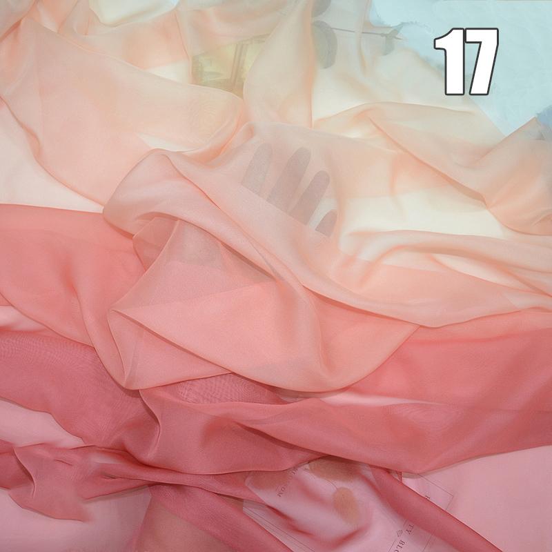 1/2/3M Ткань Шифон с Градиентом Органза Тюль Для DIY Платья Ханьфу Сценического Костюма Свадебной Вечеринки Декор Швейные Поделки