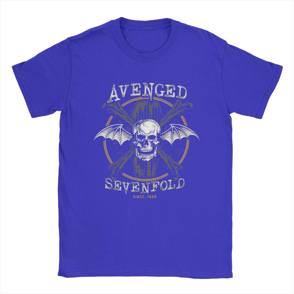 Мужские футболки Avenged Sevenfold Awesome Pure Cotton Tees Футболка с коротким рукавом Crewneck Одежда Лето