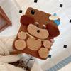 Cute Plush Teddy Dog Case for iPad A16 2025 11/12th A19 2026 Mini 6 7 8.3in iPad 7 8 9 10th 10.2in 10th 10.9in 10.5 Pro 11 Air 11 12.9 13 Tablet Case