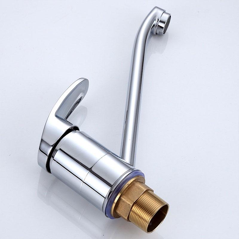 Zinc Alloy Kitchen Sink Faucet Bathroom Basin Faucet Hot Cold Wash Mixer Crane Tap 360 Rotation Sink Faucets Single Handle