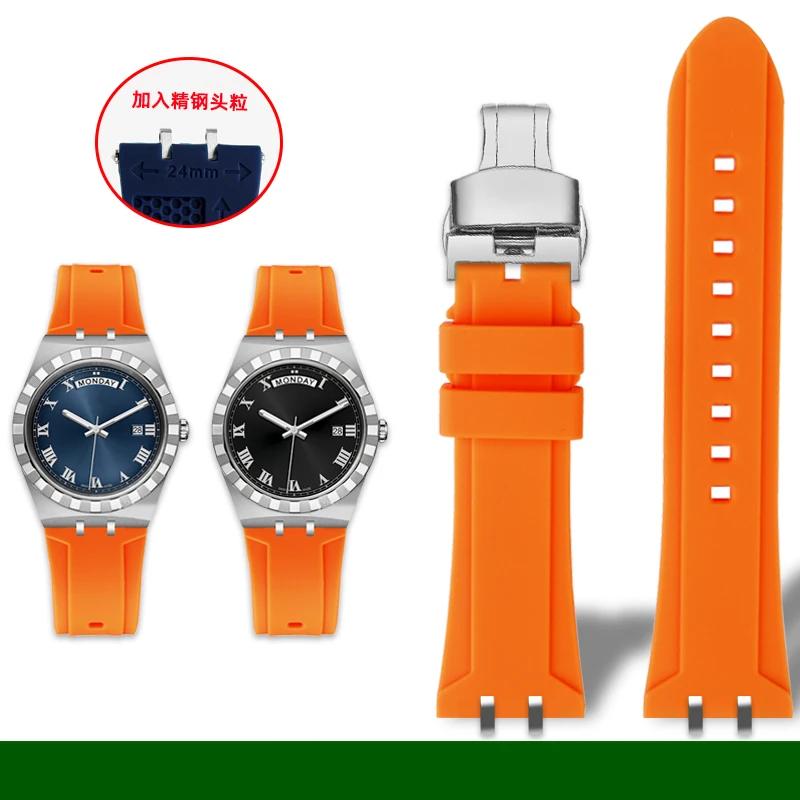 Резиновый ремешок для часов Tudor Royal Series M28600 M28603 Tito циферблат 41 мм модифицированный Водонепроницаемый силиконовый мужской ремешок аксессуары
