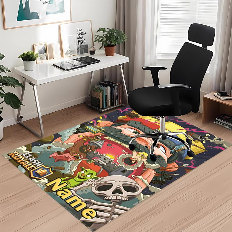 Custom Name Clash Royale Printed Carpet, for Office Chair Living Room Bedroom Kitchen Room Decor Gifts.