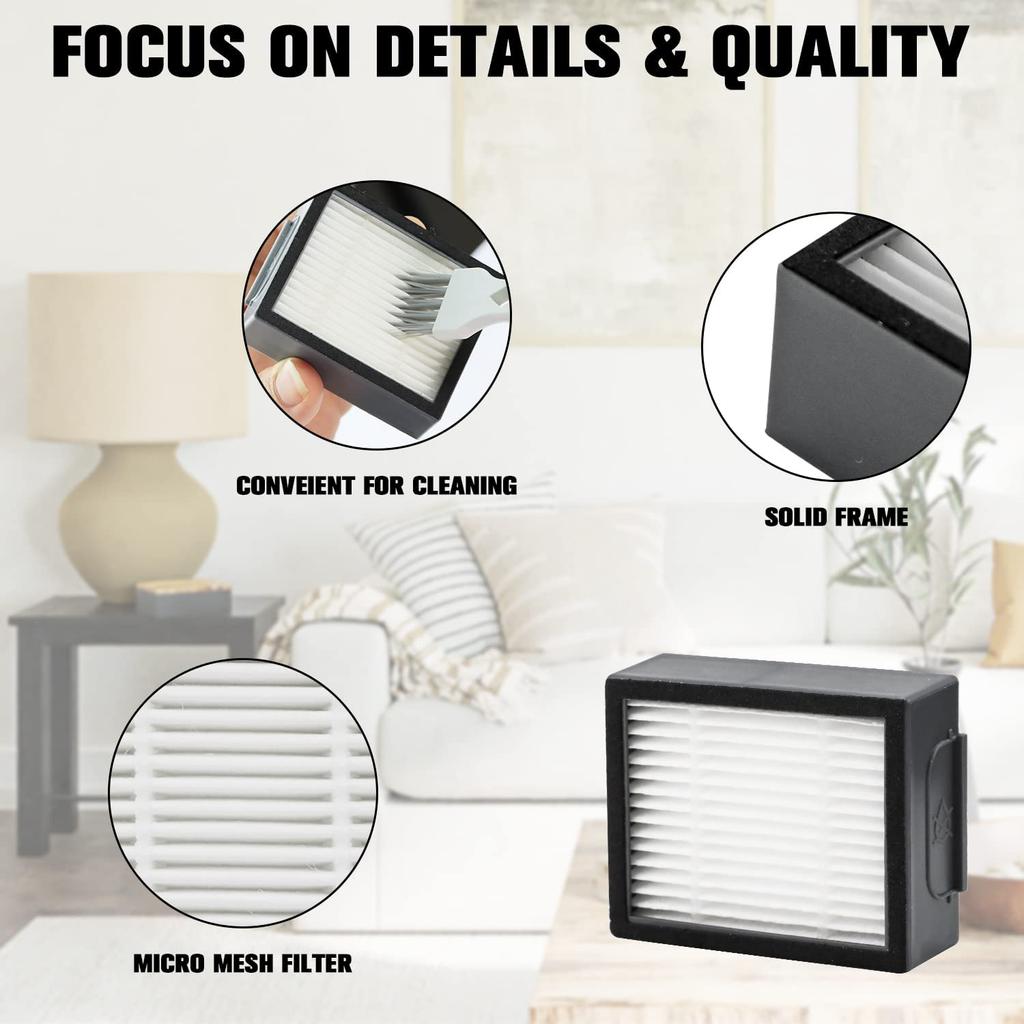 Hepa-фильтр+Боковая щетка+Щеточный валик+пылесборники Замена для iRobot Roomba i7 E5 E6 I Серии Робот-пылесос Запасные части